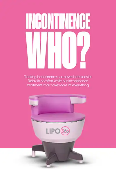 LIPO360 EMS Chair Can Help with Urinary Incontinence 2 Image of a urinary incontinence treatment seat Bracknell