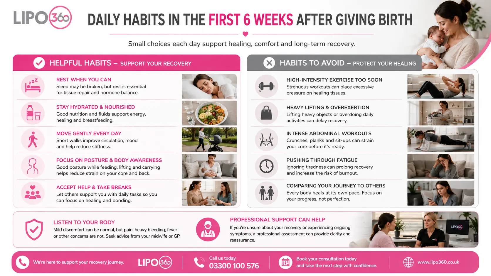 What to Do (and Avoid) in the First 6 Weeks After Giving Birth To Avoid Diastasis Recti 3 First 6 Weeks After Giving Birth To Avoid Diastasis Recti Bracknell : Daily Habits in the First 6 Weeks After Giving Birth